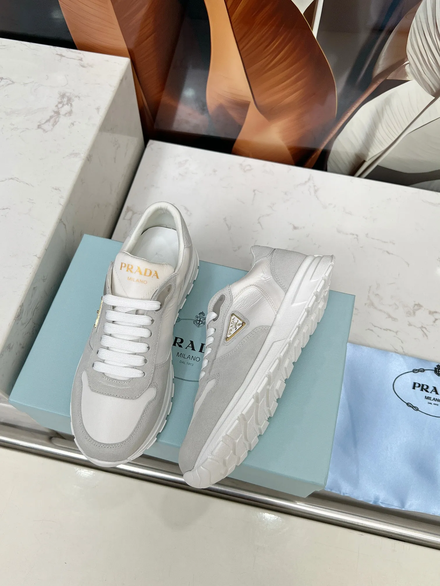 👟👟Ex-factory price 540👟👟 Prada "PRADA.." 2025 explosive model has been shipped. , original 1:1 development, four colors available 35--41 "Code 34 and 41 can be customized and cannot be returned or exchanged"